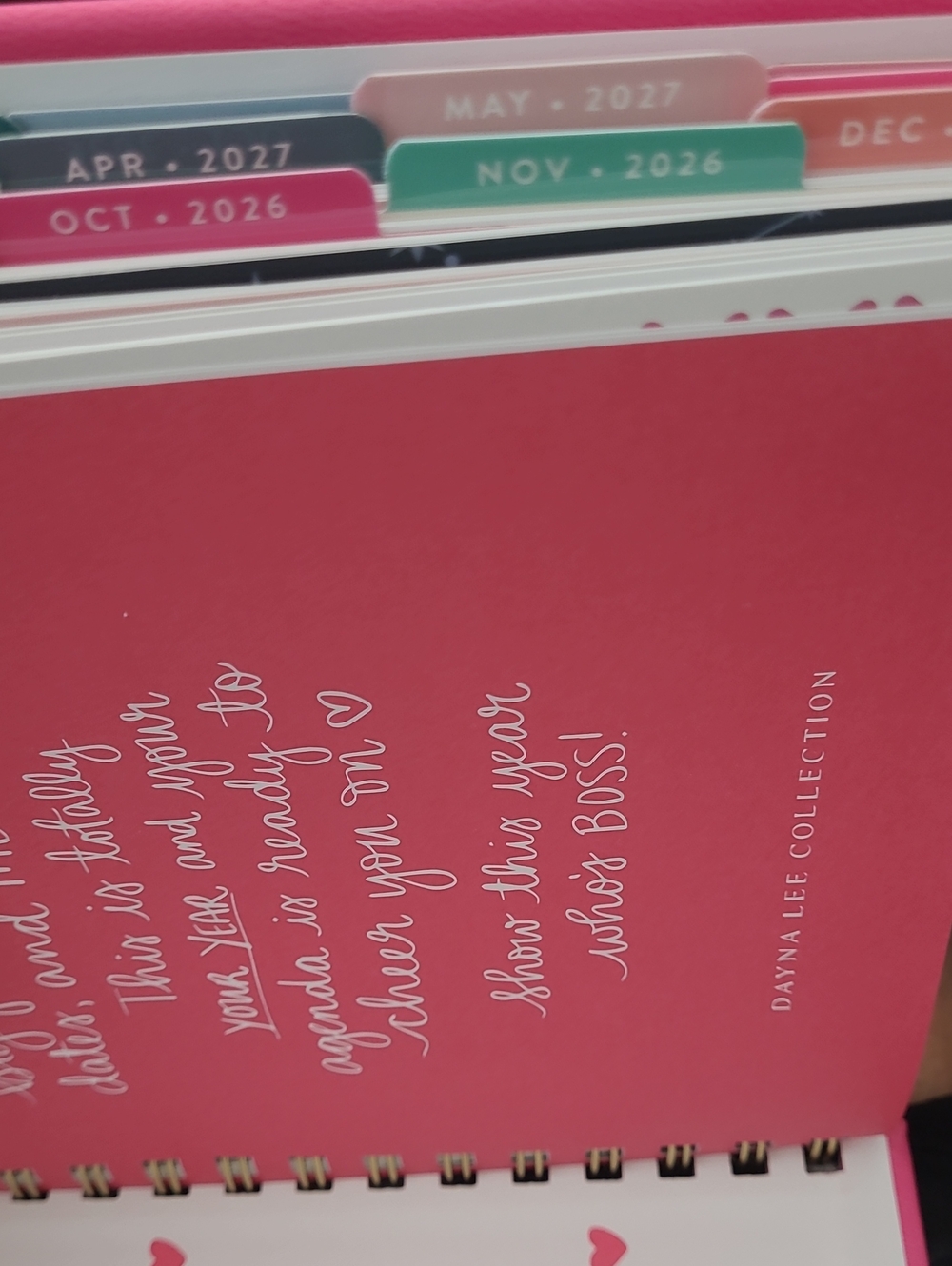 Pink Inspirational Spiral Planner - July 2026-December 2027 - Picture 9 of 9